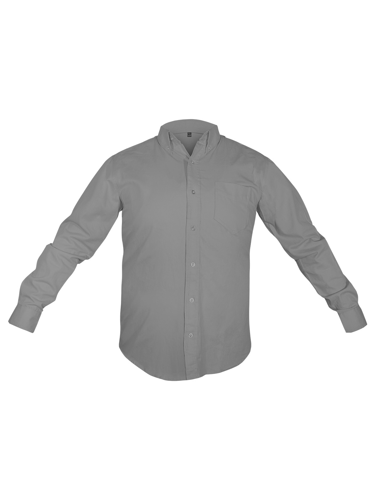 camisa casual oxford gris perla