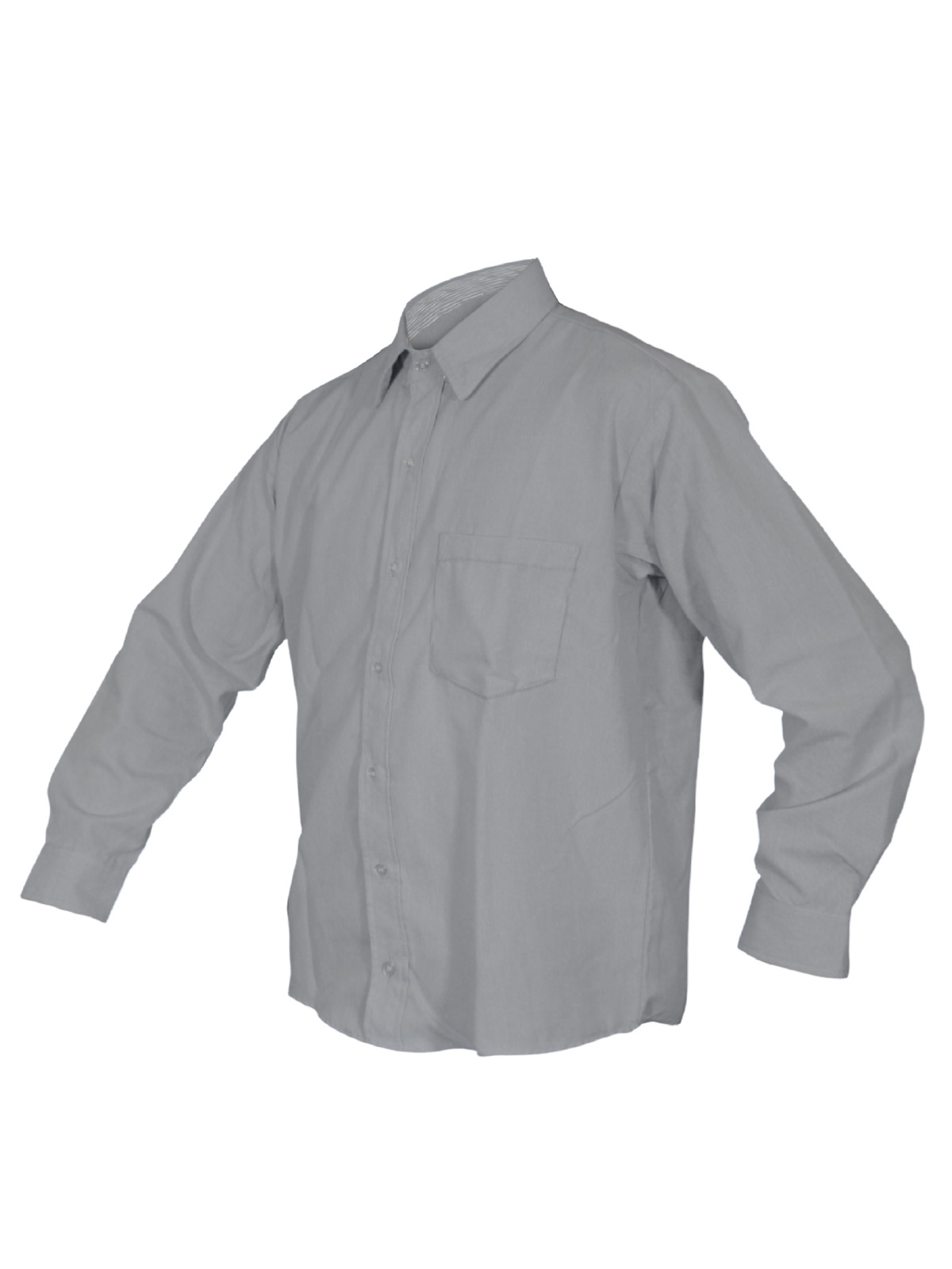 camisa casual oxford gris perla